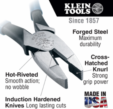 High-Visibility Side-Cutting Pliers 9 Inch, Glow-in-the-Dark Grips, Steel