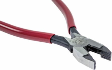9 Inch Ironworker's Pliers with Aggressive Knurl, Forged Steel, 0.625 Inch Knife Length