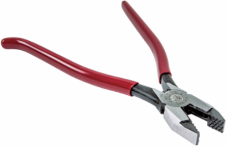 9 Inch Ironworker's Pliers with Aggressive Knurl, Forged Steel, 0.625 Inch Knife Length