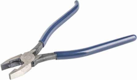 Left-Handed Ironworker's Rebar Pliers, 9 Inch, Steel, Spring Loaded