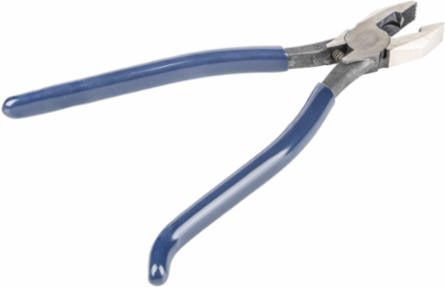Left-Handed Ironworker's Rebar Pliers, 9 Inch, Steel, Spring Loaded