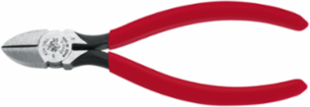 Spring-Loaded Diagonal Cutting Pliers, Tapered Nose, 6-Inch, Plastic-Dipped Handles