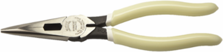 High-Visibility 8 Inch Long Nose Side-Cutting Pliers, Glow-in-the-Dark Grips
