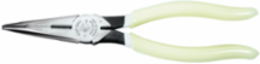 High-Visibility 8 Inch Long Nose Side-Cutting Pliers, Glow-in-the-Dark Grips