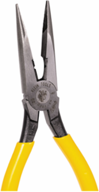 8 Inch Needle Nose Side Cutters with Stripping, Plastic-Dipped Handles, 12 AWG