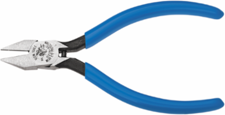 4 Inch Diagonal Cutting Pliers, Pointed Nose, Semi-Flush Blades, Plastic-Dipped Handles
