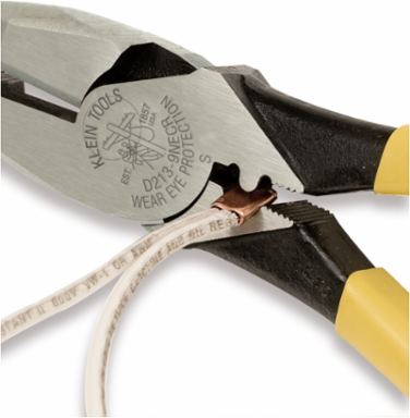 Lineman's Crimping Pliers 9 Inch, High Leverage, Induction Hardened Steel