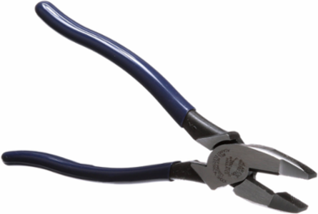 9 Inch Lineman's Fish Tape Pulling Pliers, Induction Hardened Steel, Side-Cutting