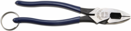 High-Leverage Side Cutters with Tether Ring, 9 Inch Overall Length, Induction Hardened Steel