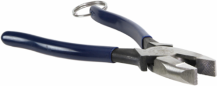High-Leverage Side Cutters with Tether Ring, 9 Inch Overall Length, Induction Hardened Steel