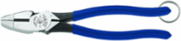 High-Leverage Side Cutters with Tether Ring, 9 Inch Overall Length, Induction Hardened Steel