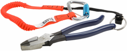 Ironworker's Pliers with Tether Ring, 9 Inch Overall Length, Heavy Duty Induction Hardened Steel