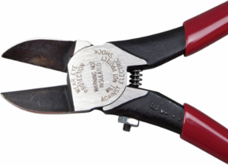 Diagonal Cutting Pliers, 7 Inch, Spring Loaded, Flush Cutting Knives