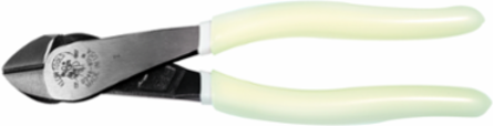 High-Visibility Diagonal Cutting Pliers, 8 Inch, Angled Head, Glow-in-the-Dark Grips