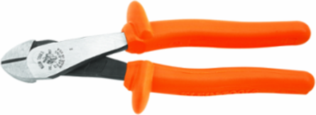 Insulated Diagonal Cutting Pliers, Angled Head, 8 Inch, Induction Hardened Steel