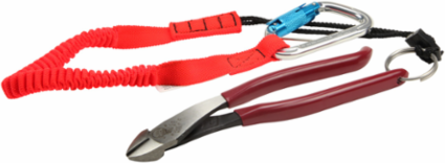 9 Inch Ironworker's Diagonal Cutting Pliers with Tether Ring, High-Leverage Design