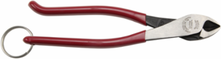 9 Inch Ironworker's Diagonal Cutting Pliers with Tether Ring, High-Leverage Design