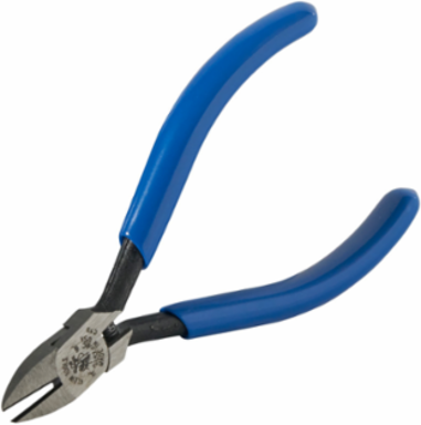 Diagonal Cutting Pliers, 4 Inch Tapered Nose, Spring-Loaded, Semi-Flush Cutting Edges