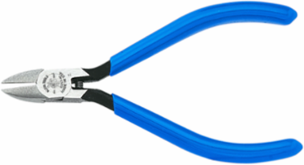 Diagonal Cutting Pliers, 4 Inch Tapered Nose, Spring-Loaded, Semi-Flush Cutting Edges