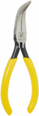 Curved Needle Nose Pliers 6-1/2 Inch, Serrated Jaws, Heat-Treated Steel