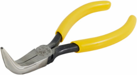 Curved Needle Nose Pliers 6-1/2 Inch, Serrated Jaws, Heat-Treated Steel