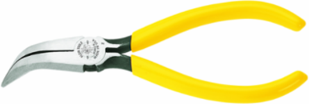 Curved Needle Nose Pliers 6-1/2 Inch, Serrated Jaws, Heat-Treated Steel