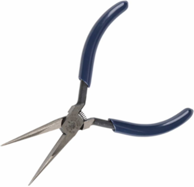 Slim Needle Nose Pliers 5 Inch, 1/16 Inch Point Diameter, Forged Steel