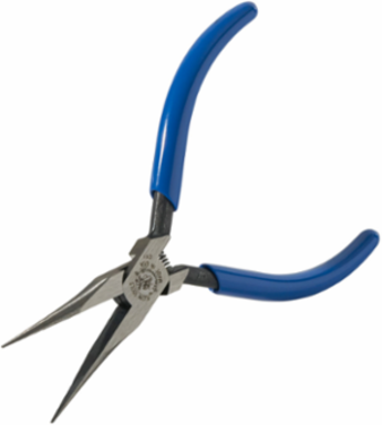 Long Needle Nose Pliers 5 Inch with Finely Knurled Jaws and Slim Hinge