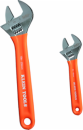 Extra-Capacity Adjustable Wrench Set, 6 Inch & 10 Inch, Chrome Plated, Forged Steel
