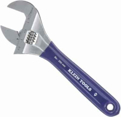 Extra-Wide Jaw Adjustable Wrench 8 Inch, 1-1/2 Inch Jaw Capacity
