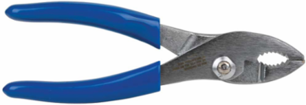 6 Inch Slip-Joint Pliers with Serrated Jaws and Nickel-Chrome Plating