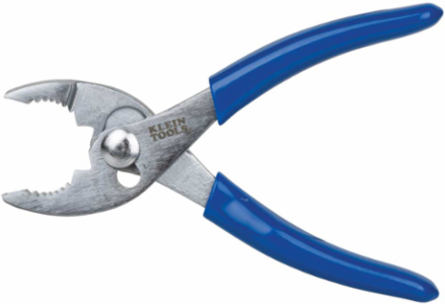 6 Inch Slip-Joint Pliers with Serrated Jaws and Nickel-Chrome Plating