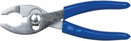 6 Inch Slip-Joint Pliers with Serrated Jaws and Nickel-Chrome Plating