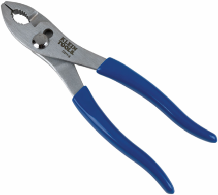 8 Inch Slip-Joint Pliers with Two Jaw Positions and Serrated Grips