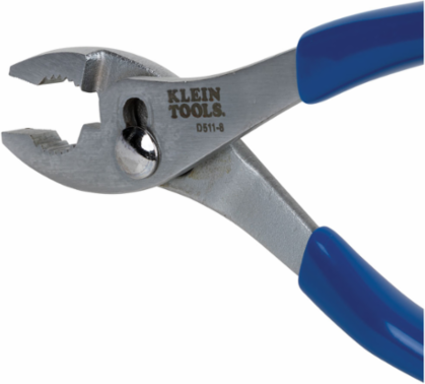 8 Inch Slip-Joint Pliers with Two Jaw Positions and Serrated Grips