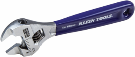 Slim-Jaw Adjustable Wrench 4-Inch, 40% Slimmer Jaws, 0.5" Jaw Capacity