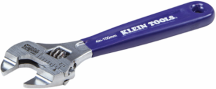 Slim-Jaw Adjustable Wrench 4-Inch, 40% Slimmer Jaws, 0.5" Jaw Capacity