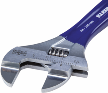 Slim-Jaw Adjustable Wrench 8 Inch, 1-1/2 Inch Jaw Capacity, Extra Slim Design