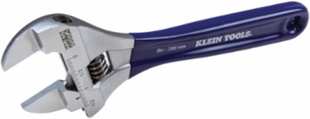 Slim-Jaw Adjustable Wrench 8 Inch, 1-1/2 Inch Jaw Capacity, Extra Slim Design
