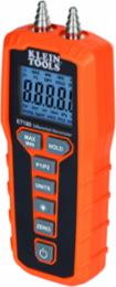 Digital Differential Manometer 60 inH2O, Backlit LCD, 2 Ports, 0.370 lbs