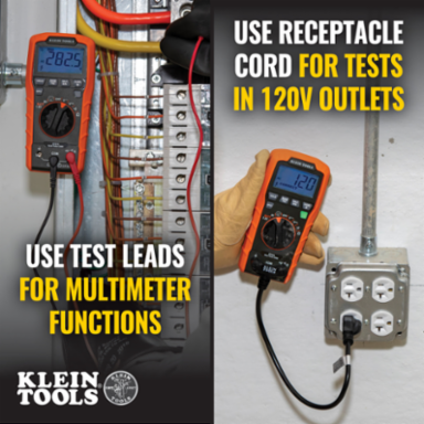 Digital Multimeter & GFCI Receptacle Tester 600V AC/DC, 0.565 lbs, 6.41 Inch Length