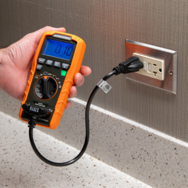 Digital Multimeter & GFCI Receptacle Tester 600V AC/DC, 0.565 lbs, 6.41 Inch Length