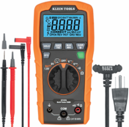 Digital Multimeter & GFCI Receptacle Tester 600V AC/DC, 0.565 lbs, 6.41 Inch Length