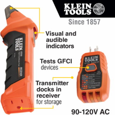 Digital Circuit Breaker Finder & GFCI Tester, Includes Transmitter & Receiver