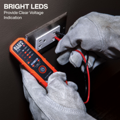 Digital AC/DC Voltage Tester 12-240V AC, 1.5-24V DC, IP41, 9.8-Foot Drop Protection