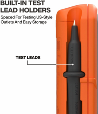 Digital AC/DC Voltage Tester 12-240V AC, 1.5-24V DC, IP41, 9.8-Foot Drop Protection