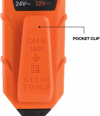AC/DC Voltage Tester, 4.45 Inch Length, IP44 Dust & Water Resistant, CATIII 350V