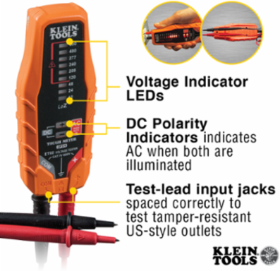 Electronic Voltage Tester CAT IV 600V AC/DC 12-600V with LED Display