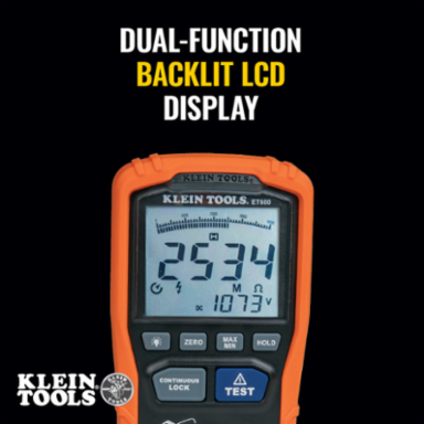 Insulation Resistance Tester, 1000V AC/DC, 4000MΩ, CAT IV 600V Rating