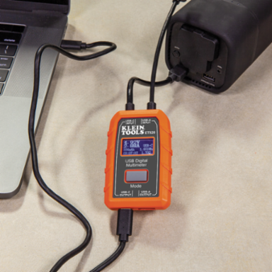 USB Digital Meter for USB-A and USB-C, 3-20V DC, 999Wh Max Energy, 2 m Drop Protection